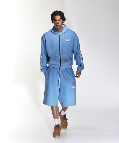 RVD(アールブイディー)の「(American Casual Campaign) 700g ピグメントバミューダハーフパンツ (ベイビーブルー)(その他パンツ・メンズ・その他・LARGE/X-LARGE)」の2枚目の写真
