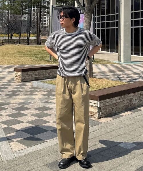 WMC(ダブリューエムシー)の「ストライプ半袖ニット_BLACK(ニット/セーター・メンズ・ブラック・SMALL/MEDIUM)」の3枚目の写真