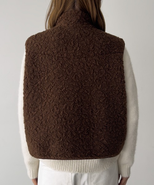 CANAL JEAN（キャナルジーン）の「diggity　リバーシブルムートンベスト（ベスト・レディース・ブラウン/クリーム・ONE SIZE）」の20枚目の写真
