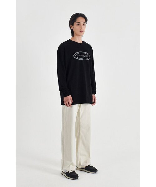 APOSTROPHE COMMA(アポストロフィコンマ)の「センターサークルロゴ長袖Tシャツ(ブラック-グレー)(Tシャツ/カットソー・レディース・その他・MEDIUM/SMALL/X-LARGE/LARGE)」の4枚目の写真