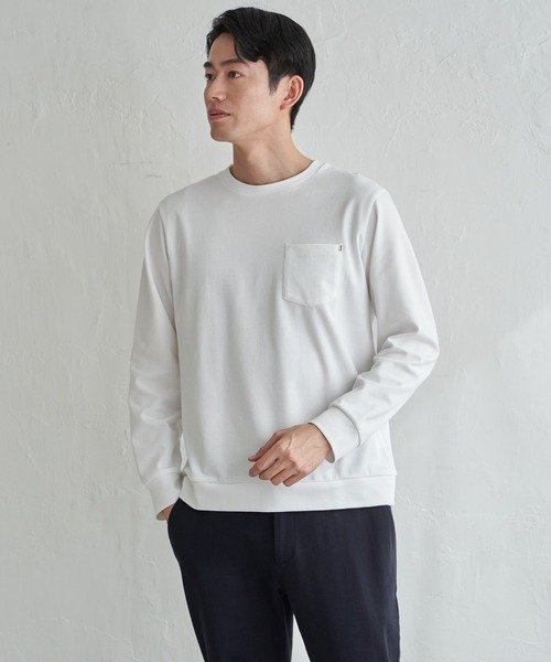 ikka(イッカ)の「【雑誌MonoMax4月号掲載】DRYダンボールWフェイストレロンT「小泉孝太郎さん着用モデル」(Tシャツ/カットソー・メンズ・ネイビー/ライトグレー/ホワイト/ブラック・M/L/XL/S)」の18枚目の写真