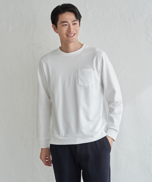 ikka(イッカ)の「【雑誌MonoMax4月号掲載】DRYダンボールWフェイストレロンT「小泉孝太郎さん着用モデル」(Tシャツ/カットソー・メンズ・ネイビー/ライトグレー/ホワイト/ブラック・M/L/XL/S)」の19枚目の写真