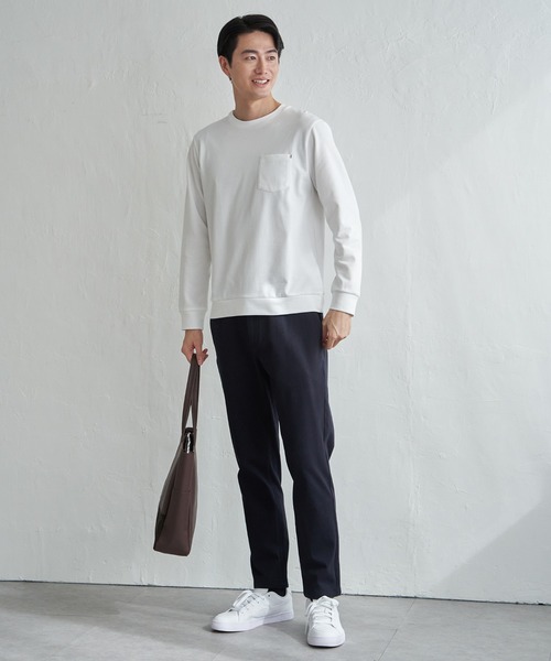 ikka(イッカ)の「【雑誌MonoMax4月号掲載】DRYダンボールWフェイストレロンT「小泉孝太郎さん着用モデル」(Tシャツ/カットソー・メンズ・ネイビー/ライトグレー/ホワイト/ブラック・M/L/XL/S)」の22枚目の写真