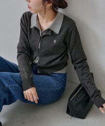 CAPRICIEUX LE'MAGE | レイヤードポロニットカーディガン(カーディガン/ボレロ)