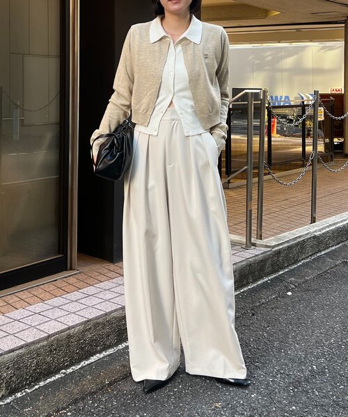 レイヤードポロニットカーディガン（カーディガン/ボレロ