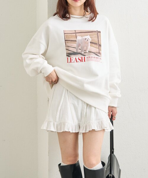 mystic(ミスティック)の「プリントスウェット(Tシャツ/カットソー・レディース・オフホワイト/グレー・FREE)」の4枚目の写真