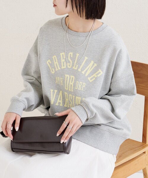 mystic(ミスティック)の「プリントスウェット(Tシャツ/カットソー・レディース・オフホワイト/グレー・FREE)」の18枚目の写真