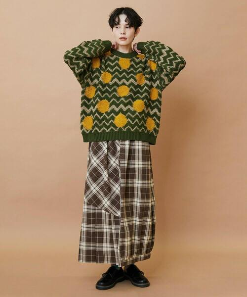 FRAPBOIS（フラボア）の「ウェーブドット プルオーバー（ニット/セーター・レディース・カーキ/グレー・2/1）」の8枚目の写真