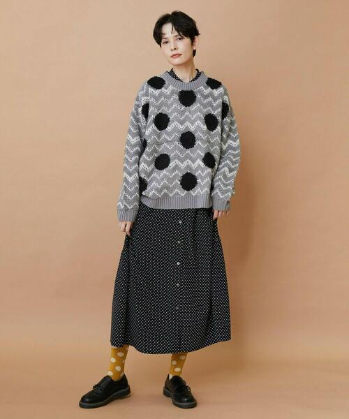 FRAPBOIS（フラボア）の「ウェーブドット プルオーバー（ニット/セーター・レディース・カーキ/グレー・2/1）」の19枚目の写真