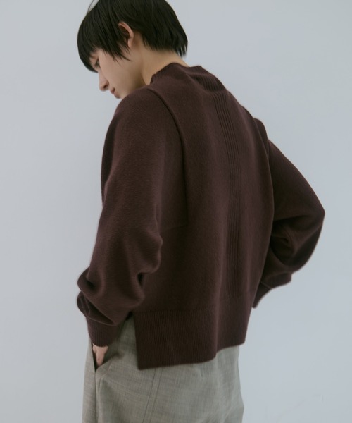 WRAPINKNOT（ラッピンノット）の「【WRAPINKNOT/ラッピンノット】《STUDIOUS別注》 CASHMERE BOAT NECK KNIT/カシミアボートネックニット（ニット/セーター・レディース・ダークネイビー/アイボリー/ワイン・0）」の17枚目の写真