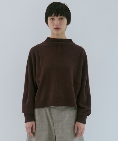 WRAPINKNOT（ラッピンノット）の「【WRAPINKNOT/ラッピンノット】《STUDIOUS別注》 CASHMERE BOAT NECK KNIT/カシミアボートネックニット（ニット/セーター・レディース・ダークネイビー/アイボリー/ワイン・0）」の18枚目の写真