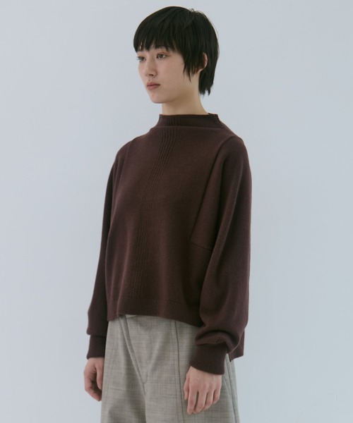 WRAPINKNOT（ラッピンノット）の「【WRAPINKNOT/ラッピンノット】《STUDIOUS別注》 CASHMERE BOAT NECK KNIT/カシミアボートネックニット（ニット/セーター・レディース・ダークネイビー/アイボリー/ワイン・0）」の19枚目の写真