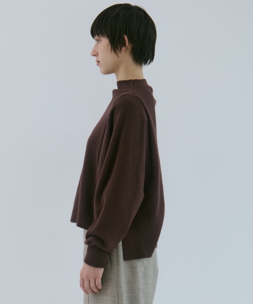 WRAPINKNOT（ラッピンノット）の「【WRAPINKNOT/ラッピンノット】《STUDIOUS別注》 CASHMERE BOAT NECK KNIT/カシミアボートネックニット（ニット/セーター・レディース・ダークネイビー/アイボリー/ワイン・0）」の20枚目の写真
