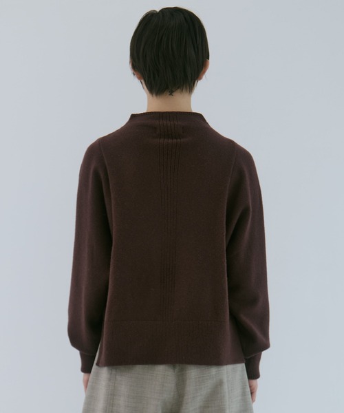 WRAPINKNOT（ラッピンノット）の「【WRAPINKNOT/ラッピンノット】《STUDIOUS別注》 CASHMERE BOAT NECK KNIT/カシミアボートネックニット（ニット/セーター・レディース・ダークネイビー/アイボリー/ワイン・0）」の21枚目の写真