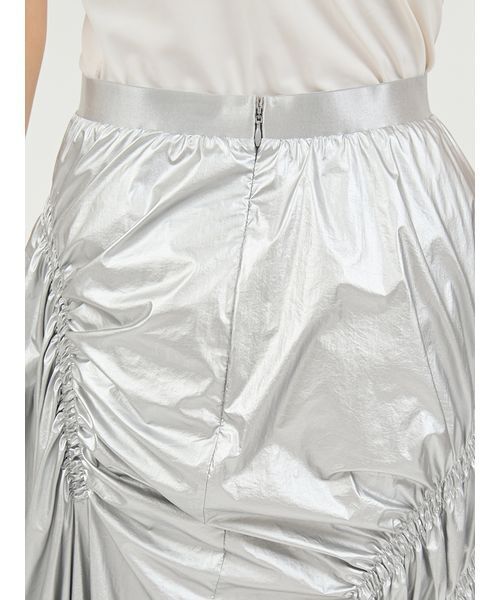 emmi(エミ)の「ギャザーディテールボリュームスカート(スカート・レディース・アイボリー/ブラック/シルバー・0/1)」の8枚目の写真
