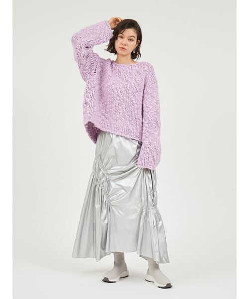 emmi(エミ)の「ギャザーディテールボリュームスカート(スカート・レディース・アイボリー/ブラック/シルバー・0/1)」の19枚目の写真