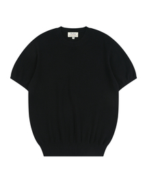 Essential Comfort Short Sleeve Round Knit (Black)