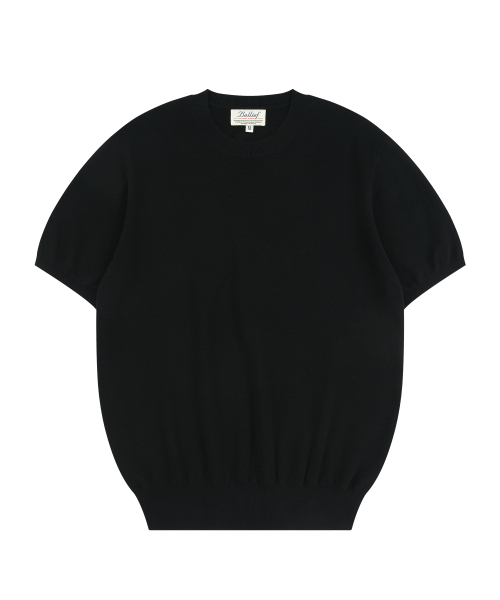 BELLIEF(ベリーフ)の「Essential Comfort Short Sleeve Round Knit (Black)(ニット/セーター・メンズ・その他・MEDIUM/LARGE/X-LARGE)」の1枚目の写真