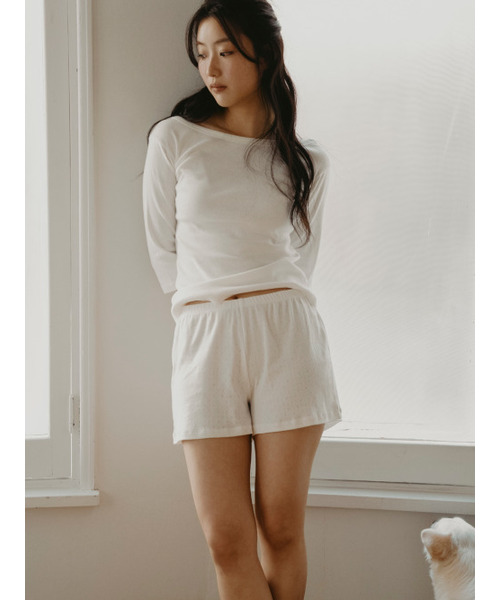 SOOPUI(スープイ)の「Fluffy organic cotton boatneck tee in Ivory(Tシャツ/カットソー・レディース・その他・SMALL/MEDIUM)」の4枚目の写真