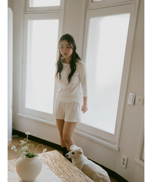 SOOPUI(スープイ)の「Fluffy organic cotton boatneck tee in Ivory(Tシャツ/カットソー・レディース・その他・SMALL/MEDIUM)」の5枚目の写真