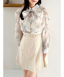 dazzlin | 2WAYボウタイタックペプラムブラウスⅡ(シャツ/ブラウス)