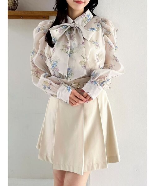 2WAYボウタイタックペプラムブラウスⅡ