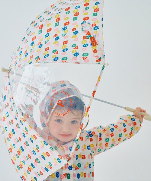 p.premier(ピードットプルミエ)の「雨の日がたのしい総柄アンブレラ(長傘・キッズ・ピンク/イエロー/アイボリー/ブルー・MEDIUM/SMALL)」の8枚目の写真