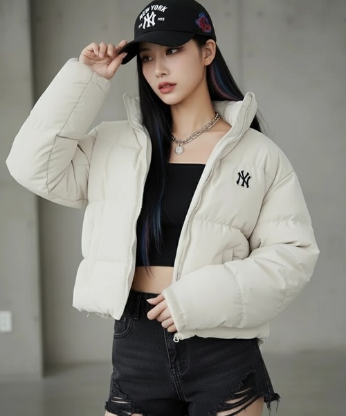 MLB Korea(エムエルビーコリア)の「【MLB KOREA/エムエルビーコリア】Basic Curve Padding Down JKT/ ベーシック カーブ パディング ダウンジャケット(ダウンジャケット/コート・メンズ・クリーム/ブラック/ライトピンク・S/M)」の9枚目の写真