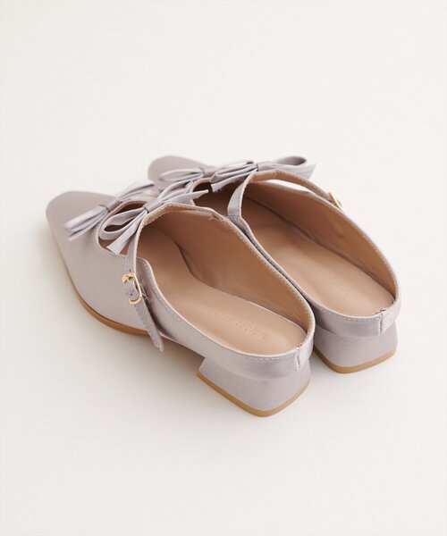 natural couture（ナチュラルクチュール）の「ダブルリボンミュール（その他シューズ・レディース・サックスブルー/ブラック/ベージュ・LARGE/MEDIUM）」の8枚目の写真