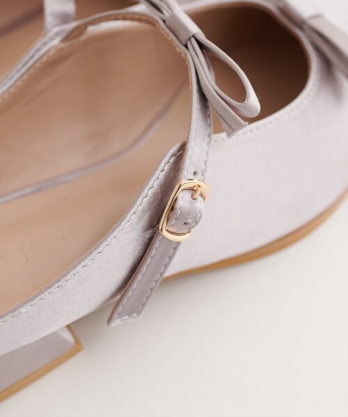 natural couture（ナチュラルクチュール）の「ダブルリボンミュール（その他シューズ・レディース・サックスブルー/ブラック/ベージュ・LARGE/MEDIUM）」の4枚目の写真