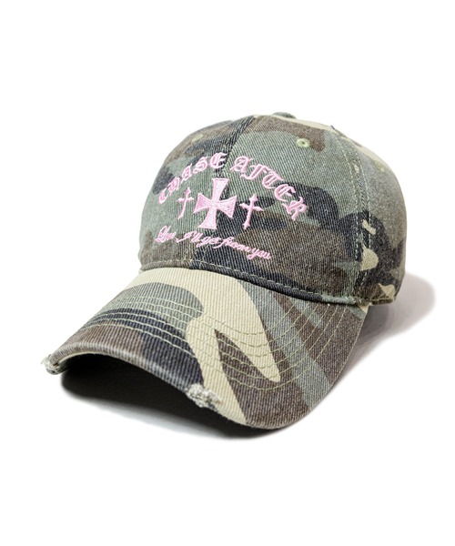 GALLIS ADDICTION（ガリスアディクション）の「GA WASH CAMO CAP（キャップ・メンズ・ピンク/グリーン・FREE）」の2枚目の写真