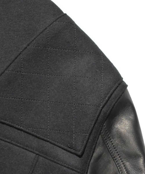 roarguns(ロアーガンズ)の「S100 MELTON COW LEATHER RIDERS JACKET(ライダースジャケット・メンズ・ブラック・2)」の6枚目の写真