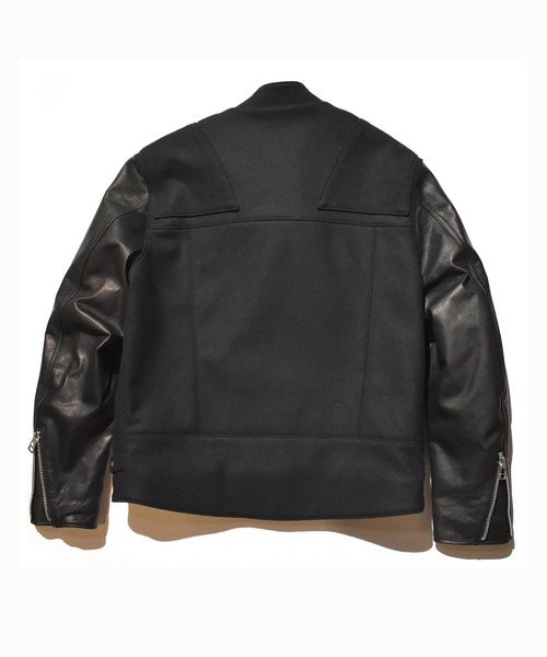 roarguns(ロアーガンズ)の「S100 MELTON COW LEATHER RIDERS JACKET(ライダースジャケット・メンズ・ブラック・2)」の9枚目の写真