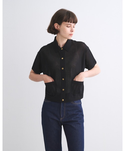 Traditional Weatherwear（トラディショナルウェザーウェア）の「ROMILLY S/S SHEER（ニット/セーター・レディース・カーキ/ホワイト/ブラック・XS/S）」の4枚目の写真