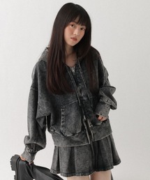 Heather | ダブルZIP BIGフーディ 642181(パーカー)