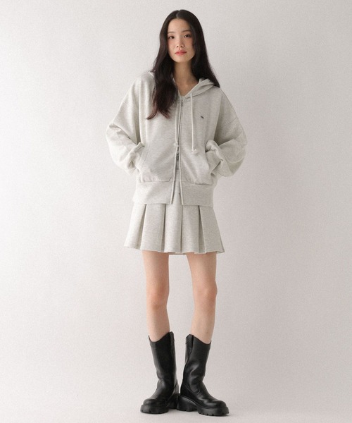 Heather(ヘザー)の「ダブルZIP BIGフーディ 642181(パーカー・レディース・ピンク/スミクロ/オートミール/グレー・FREE)」の5枚目の写真