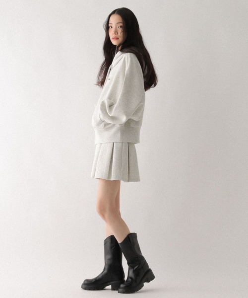 Heather(ヘザー)の「ダブルZIP BIGフーディ 642181(パーカー・レディース・ピンク/スミクロ/オートミール/グレー・FREE)」の6枚目の写真