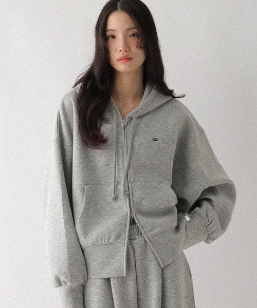 Heather(ヘザー)の「ダブルZIP BIGフーディ 642181(パーカー・レディース・ピンク/スミクロ/オートミール/グレー・FREE)」の16枚目の写真