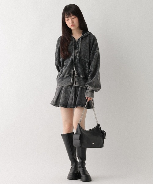 Heather(ヘザー)の「ダブルZIP BIGフーディ 642181(パーカー・レディース・ピンク/スミクロ/オートミール/グレー・FREE)」の21枚目の写真