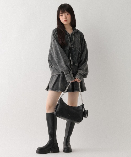 Heather(ヘザー)の「ダブルZIP BIGフーディ 642181(パーカー・レディース・ピンク/スミクロ/オートミール/グレー・FREE)」の22枚目の写真