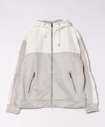 【SR】【it】【MMMM】スエードポンチ×エコレザー フーデッドブルゾン
