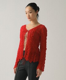 Ray BEAMS | メッシュ ストライプ カーディガン(カーディガン/ボレロ)