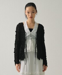 Ray BEAMS | メッシュ ストライプ カーディガン(カーディガン/ボレロ)