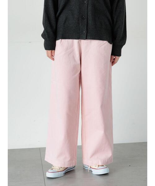 Lugnoncure(ルノンキュール)の「細コーデュロイタックワイドパンツ(その他パンツ・レディース・オフホワイト/ピンク/グレー・F)」の3枚目の写真