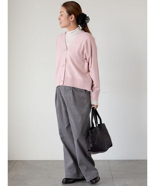 Lugnoncure(ルノンキュール)の「細コーデュロイタックワイドパンツ(その他パンツ・レディース・オフホワイト/ピンク/グレー・F)」の7枚目の写真