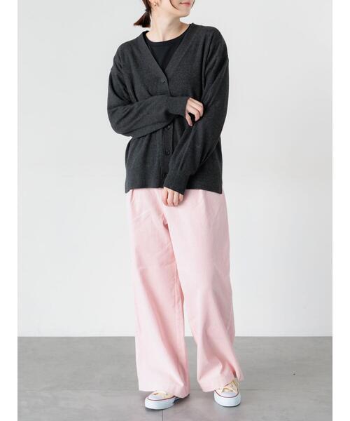 Lugnoncure(ルノンキュール)の「細コーデュロイタックワイドパンツ(その他パンツ・レディース・オフホワイト/ピンク/グレー・F)」の9枚目の写真