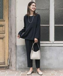 URBAN RESEARCH DOORS（アーバンリサーチドアーズ）の「ペプラムトップスセットアップ | セレモニー オフィス セットアップ オケージョン 入卒式 お呼ばれ（セットアップ）」