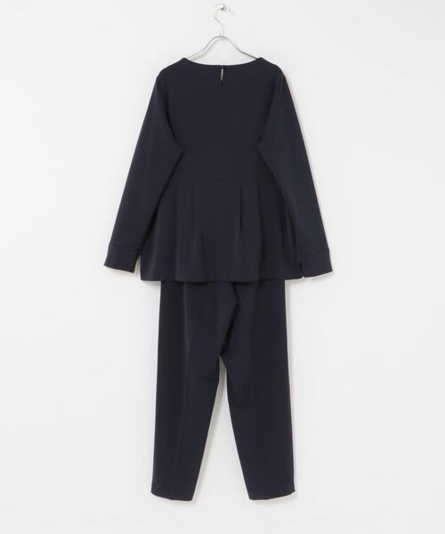 URBAN RESEARCH DOORS（アーバンリサーチドアーズ）の「ペプラムトップスセットアップ | セレモニー/オフィス/セットアップ/オケージョン/入卒式/お呼ばれ（セットアップ・レディース・ネイビー/ブラック・SMALL/MEDIUM）」の13枚目の写真