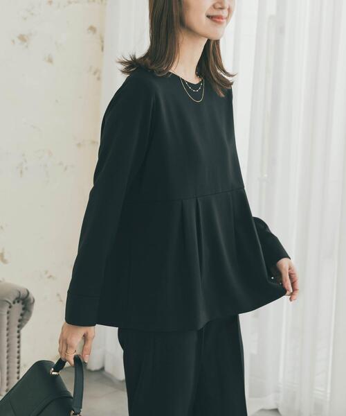 URBAN RESEARCH DOORS（アーバンリサーチドアーズ）の「ペプラムトップスセットアップ | セレモニー/オフィス/セットアップ/オケージョン/入卒式/お呼ばれ（セットアップ・レディース・ネイビー/ブラック・SMALL/MEDIUM）」の21枚目の写真