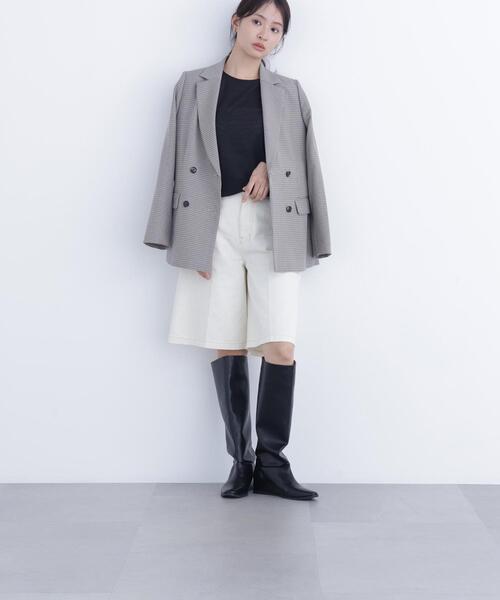 N.（N. Natural Beauty Basic）（エヌエヌナチュラルビューティーベーシック）の「シアーメロウカットソー（Tシャツ/カットソー・レディース・ブラック/オフホワイト/ブルー・ﾌﾘ-）」の7枚目の写真